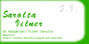 sarolta vilner business card